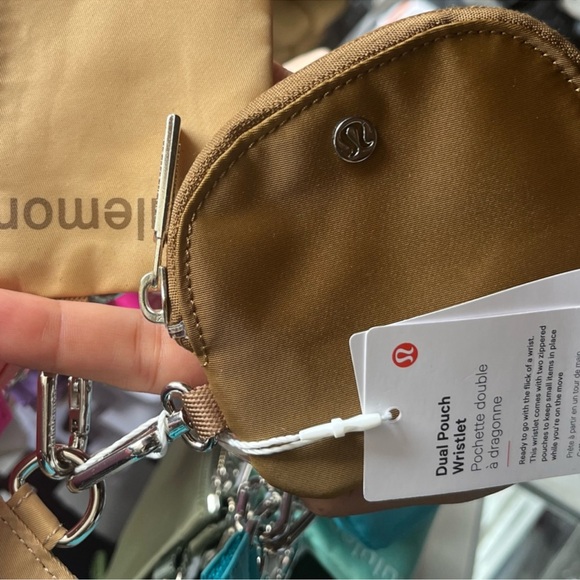 Lululemon Dual Pouch Wristlet in Brown and Tan - Picture 2 of 2
